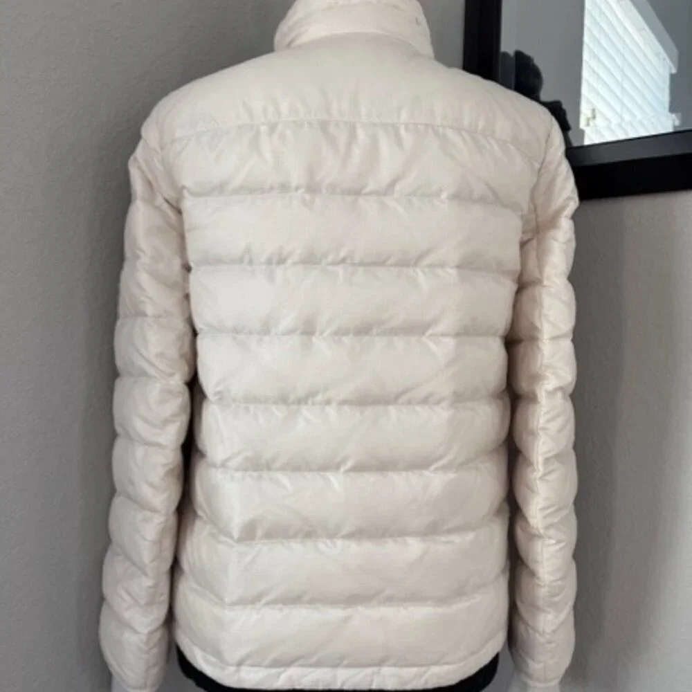 J CREW Down Puffer Jacket Lightweight Ivory Cream XS